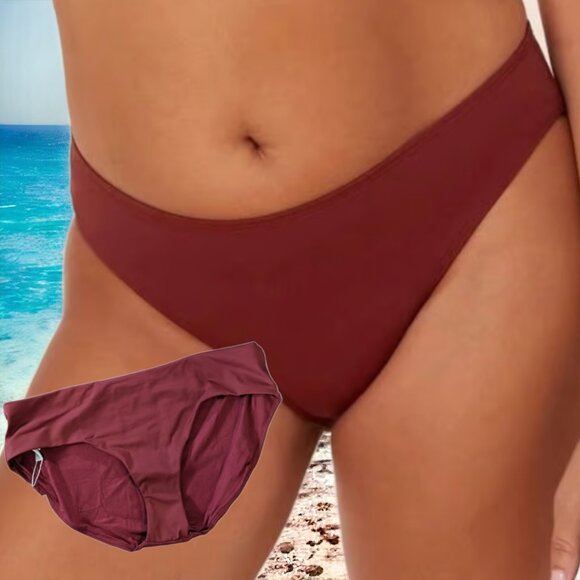 Andie Swim The Hipster Bottom Truffle Eco Nylon Size Medium - Picture 2 of 11